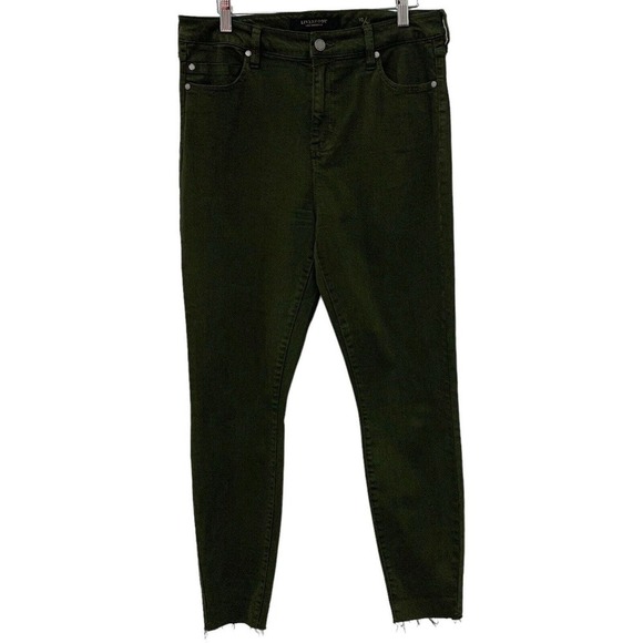Liverpool | Skinny Jeans High Rise Abby Cut Hem Green- Size 10 30 - Picture 1 of 9